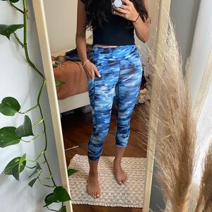 Lululemon Athletica Blue Patterned Leggings